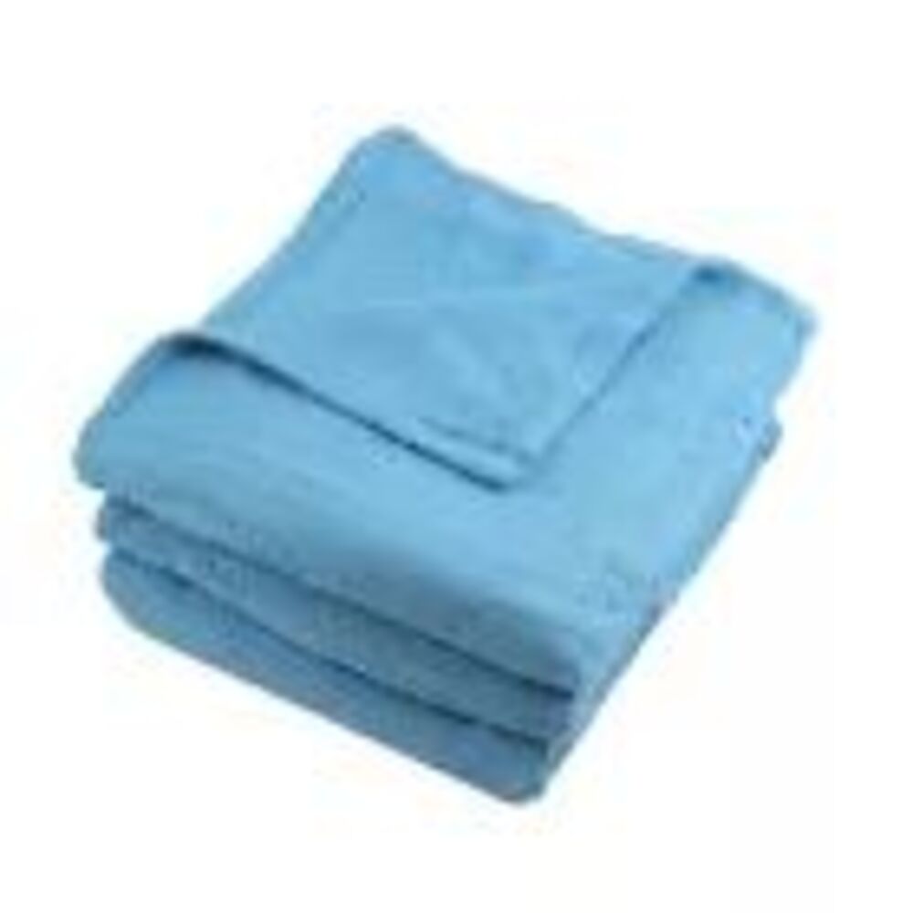 Gold Coast Cotton Hand Loomed Throw Blanket in Blue, 70 x 90 in Twin/Full Size